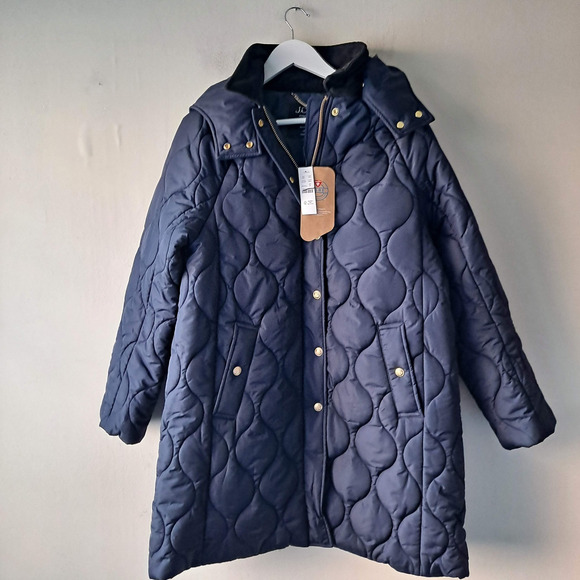 NWT J. Crew Ellington Stowe Puffer Jacket Quilted Primaloft Insulation Navy XXS - Picture 4 of 14